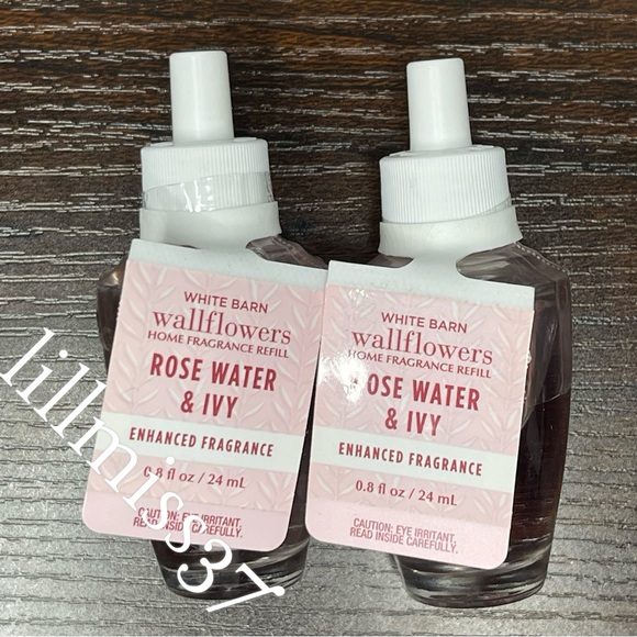 2X ROSE WATER & IVY Bath & Body Works Wallflower Refill Bulb Bundle - Picture 2 of 4